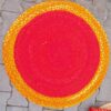 Handwoven Round Chindi & Jute Rug – Vibrant Artisan Comfort for Every Room