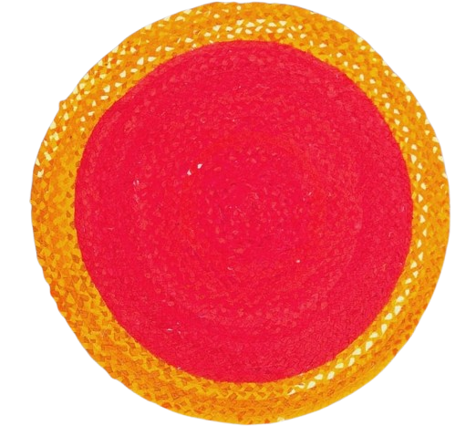 Handwoven Round Chindi & Jute Rug – Vibrant Artisan Comfort for Every Room
