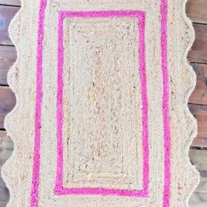 Jute Rug – Natural Fiber Area Rug for Cozy Living Room & Bedroom Decor