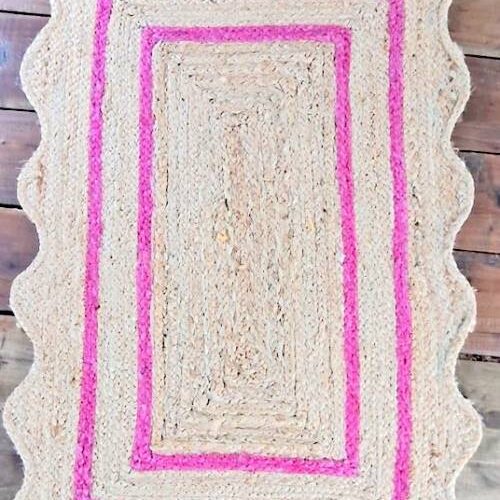 Jute Rug – Natural Fiber Area Rug for Cozy Living Room & Bedroom Decor