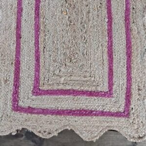 Jute Rug – Natural Fiber Area Rug for Cozy Living Room & Bedroom Decor