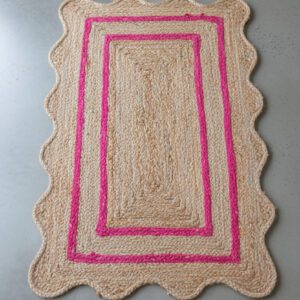 Jute Rug – Natural Fiber Area Rug for Cozy Living Room & Bedroom Decor