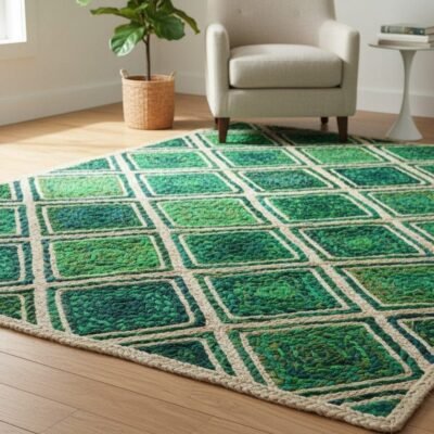 Gemini_Generated_Image_jinyi5jinyi5jiny (1) Green Diamond Jute Mat – Handwoven Artisan Texture | Sonia Collections™