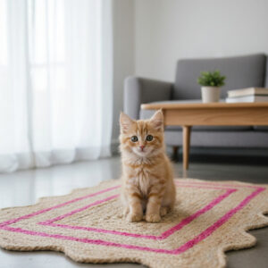 Jute Rug – Natural Fiber Area Rug for Cozy Living Room & Bedroom Decor