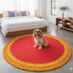 Handwoven Round Chindi & Jute Rug – Vibrant Artisan Comfort for Every Room