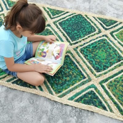 Gemini_Generated_Image_rzgknarzgknarzgk Green Diamond Jute Mat – Handwoven Artisan Texture | Sonia Collections™