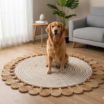 Handcrafted Round Jute Rug – Natural Braided Elegance for Cozy Spaces