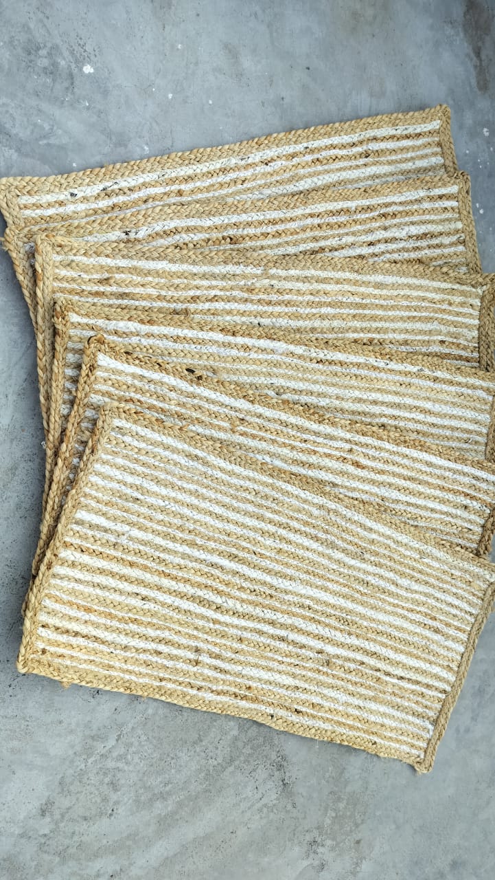 Beige White Jute Rug – Sonia Collections™ | Handmade