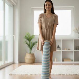 Light Blue Jute Rug – Sonia Collections™ | Handmade