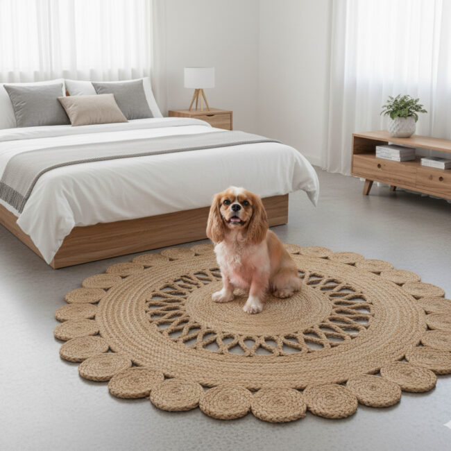 Sonia Collections 2 Round Natural Jute Rug – Elegant Texture for Modern Interiors
