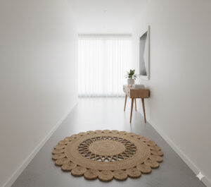 Round Natural Jute Rug – Elegant Texture for Modern Interiors