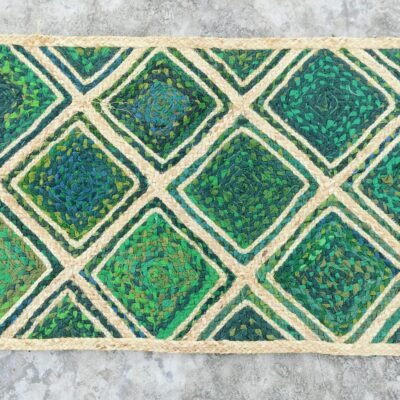 WhatsApp Image 2025-07-23 at 17.30.23_7d3bdb29 Green Diamond Jute Mat – Handwoven Artisan Texture | Sonia Collections™