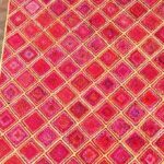Red Diamond Jute Rug – Handwoven Geometric Mat | Sonia Collections™