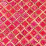 Red Diamond Jute Rug – Handwoven Geometric Mat | Sonia Collections™