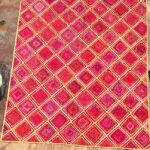 Red Diamond Jute Rug – Handwoven Geometric Mat | Sonia Collections™