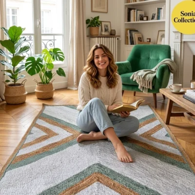 Cozy Patterned Living Room Rug | Modern Boho Style Sonia Collections™
