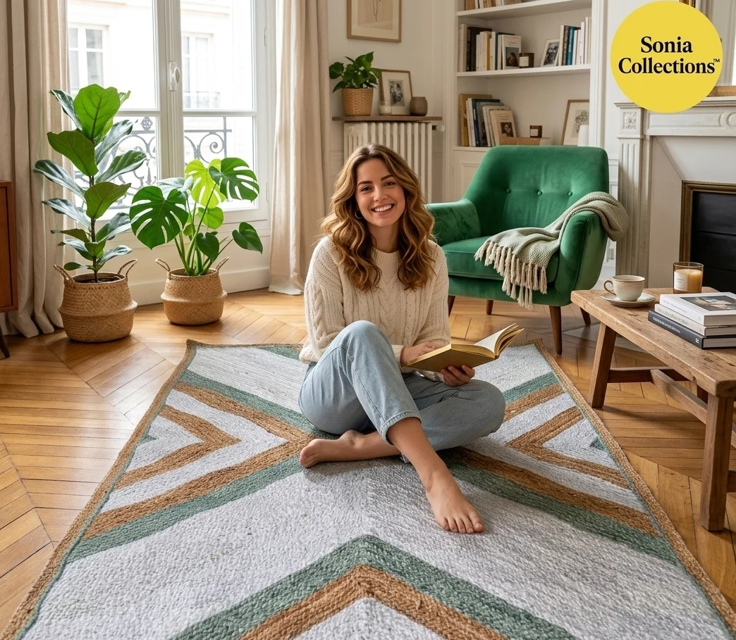Cozy Patterned Living Room Rug | Modern Boho Style Sonia Collections™