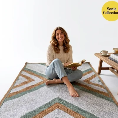 Cozy Patterned Living Room Rug | Modern Boho Style Sonia Collections™