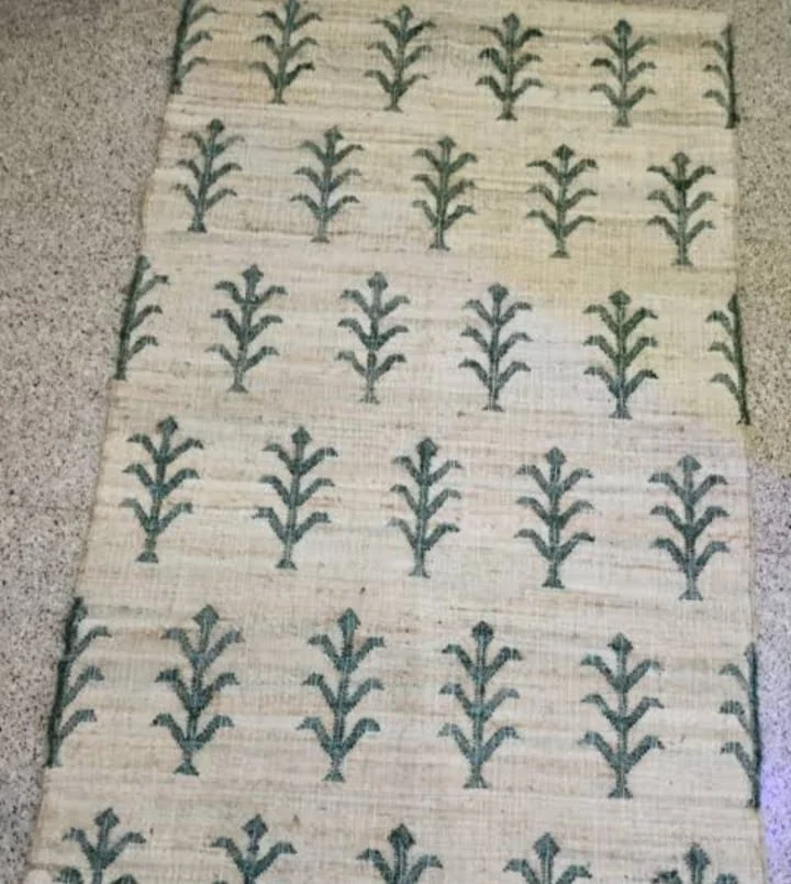 Handcrafted Jute Rug with Leaf Motifs | Sonia Collections™