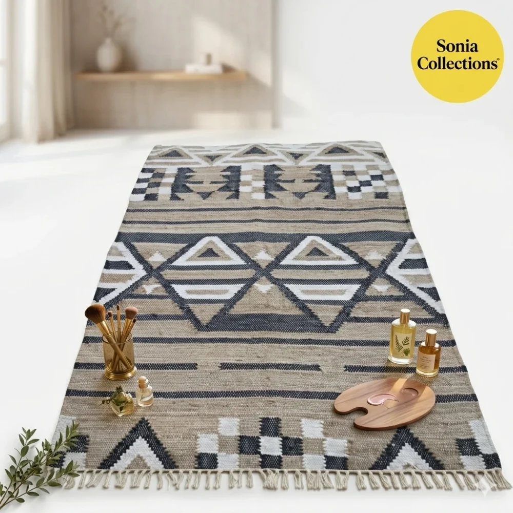 Handcrafted Jute Rug – Modern Boho Style | Sonia Collections™