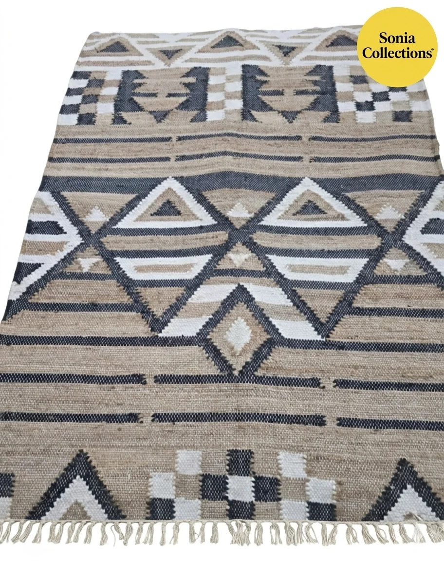 Handcrafted Jute Rug – Modern Boho Style | Sonia Collections™