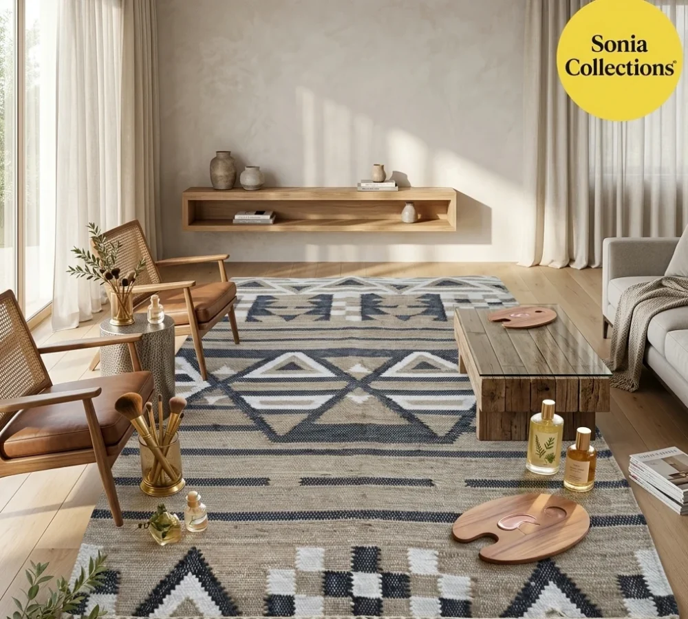 Handcrafted Jute Rug – Modern Boho Style | Sonia Collections™