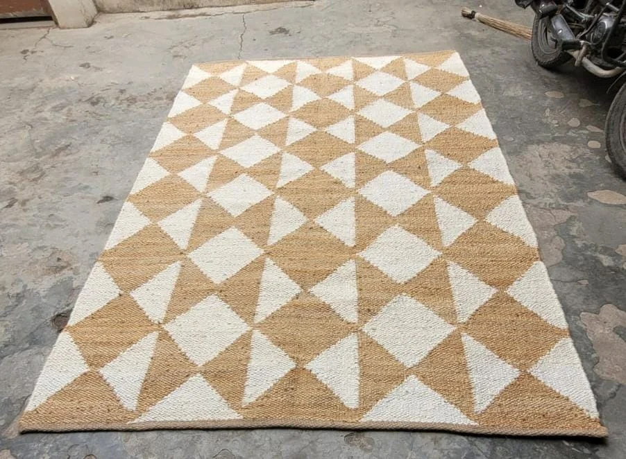 Handloom Jute Cotton Rug – Vibrant Multicolor | Sonia Collections™
