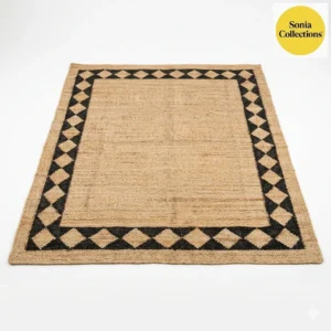 Handloom Jute Rug – Eco-Friendly Boho Farmhouse Area Rug (USA Shipping)