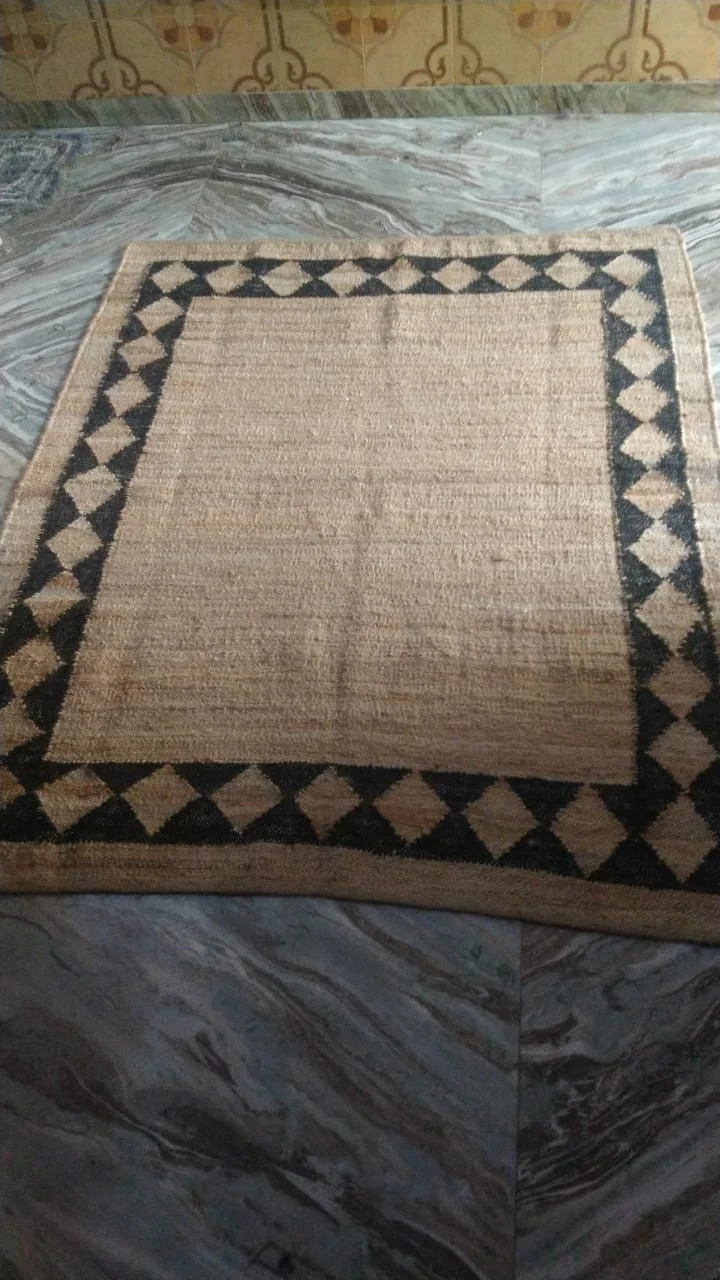 Handloom Jute Rug – Eco-Friendly Boho Farmhouse Area Rug (USA Shipping)