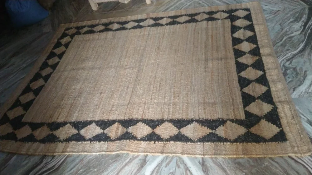 Handloom Jute Rug – Eco-Friendly Boho Farmhouse Area Rug (USA Shipping)