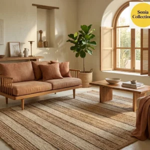 Handloom Jute Rug – Eco‑Friendly Boho Farmhouse Area Rug (USA Shipping)