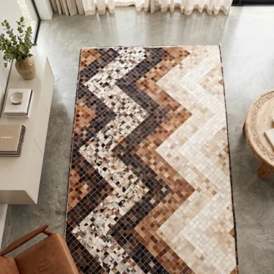 Handmade Leather Rugs – Premium Artisan Quality for USA Homes15 “Handmade Leather Rug from India – Sonia Collections™ | Modern Home Decor USA”