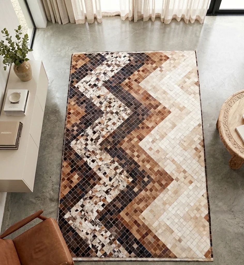 “Handmade Leather Rug from India – Sonia Collections™ | Modern Home Decor USA”
