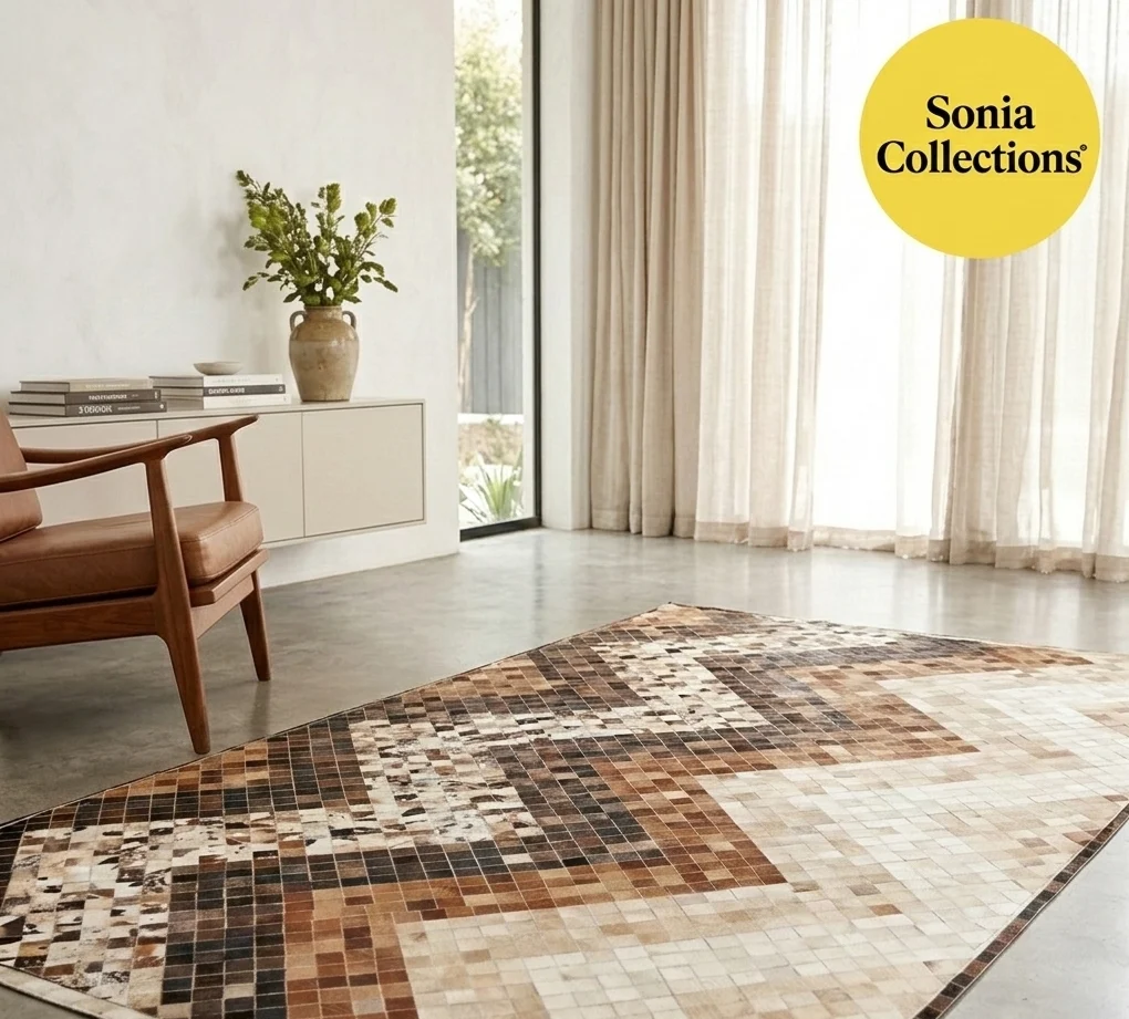 Handmade Leather Rugs – Premium Artisan Quality for USA Homes1510 “Handmade Leather Rug from India – Sonia Collections™ | Modern Home Decor USA”