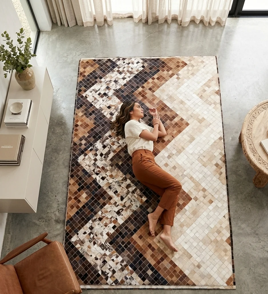 “Handmade Leather Rug from India – Sonia Collections™ | Modern Home Decor USA”