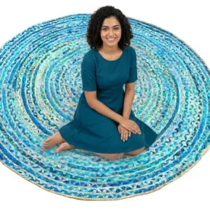 Handmade Multicolor Jute Rug – Eco‑Friendly Export Quality | Sonia Collections™ USA