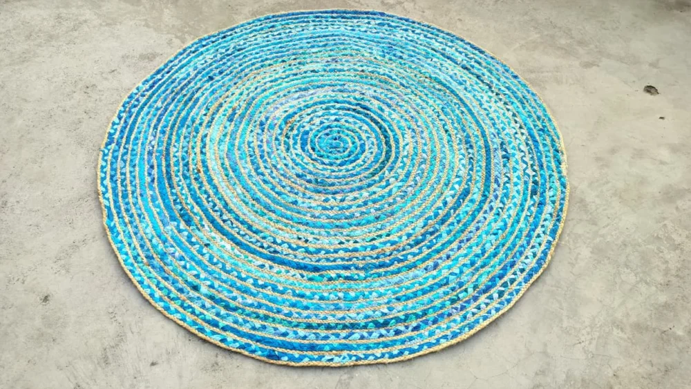 Handmade Multicolor Jute Rug – Eco‑Friendly Export Quality | Sonia Collections™ USA