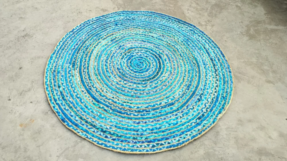 Handmade Multicolor Jute Rug – Eco‑Friendly Export Quality | Sonia Collections™ USA