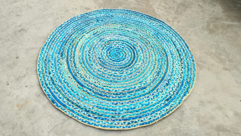 Handmade Multicolor Jute Rug – Eco‑Friendly Export Quality | Sonia Collections™ USA