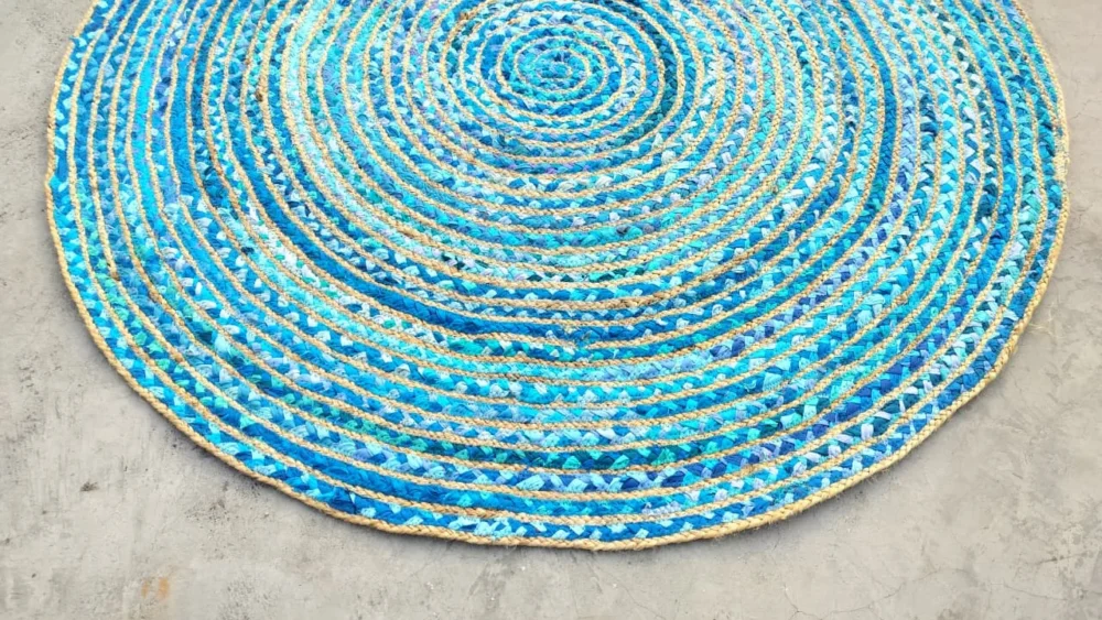 Handmade Multicolor Jute Rug – Eco‑Friendly Export Quality | Sonia Collections™ USA