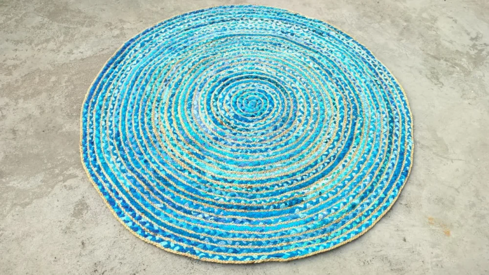 Handmade Multicolor Jute Rug – Eco‑Friendly Export Quality | Sonia Collections™ USA