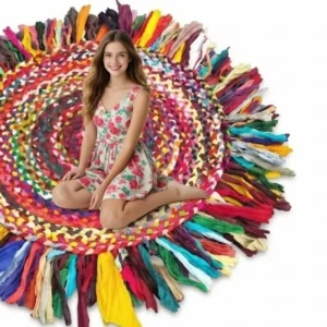 Handmade Cotton Chindi Rug – Reversible, Colorful & Eco-Friendly | Sonia Collections™
