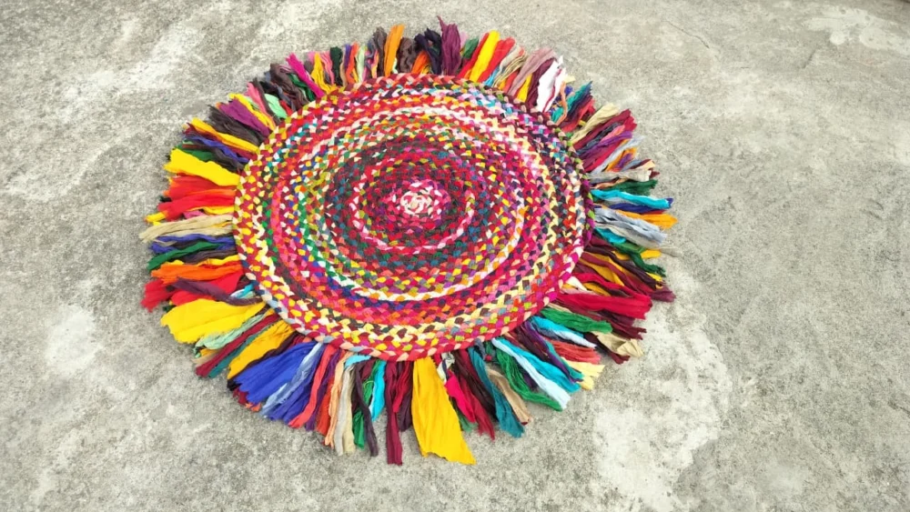 Handmade Cotton Chindi Rug – Reversible, Colorful & Eco-Friendly | Sonia Collections™