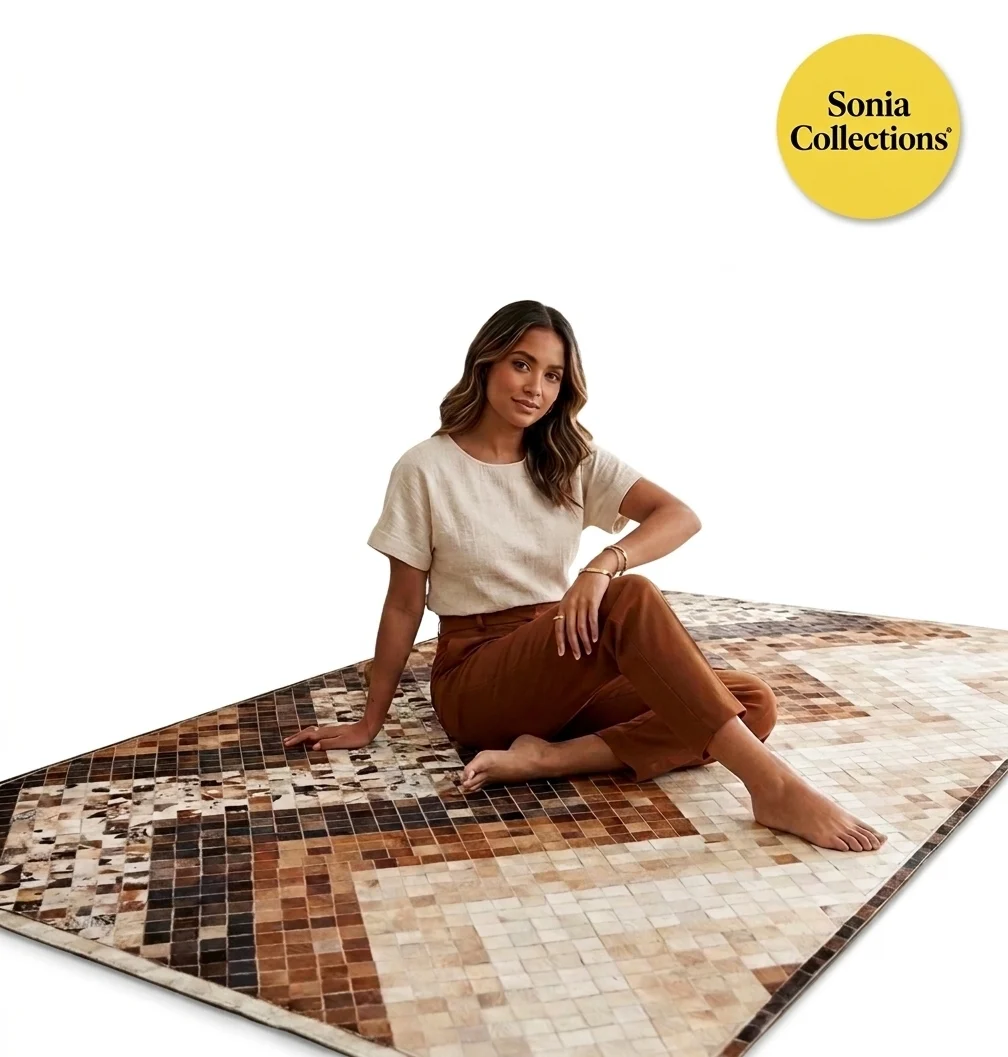 Title Sonia Collections™ – Handmade Rug for Modern Living “Handmade Leather Rug from India – Sonia Collections™ | Modern Home Decor USA”