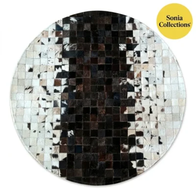 Handmade Cowhide Leather Rug USA – Luxury Patchwork Area Rug