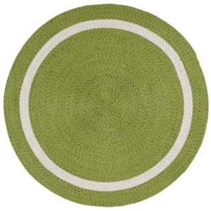 Sonia Collections™ – Braided Green Cotton Round Carpet Rug for Home Décor