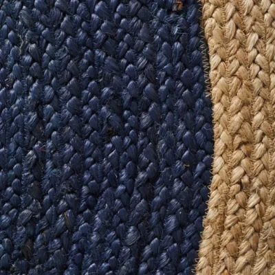 ATR-POLO-NAVY_4__26040 Sonia Collections™ Handcrafted Round Jute Rug – Navy Blue & Natural Braided Area Carpet