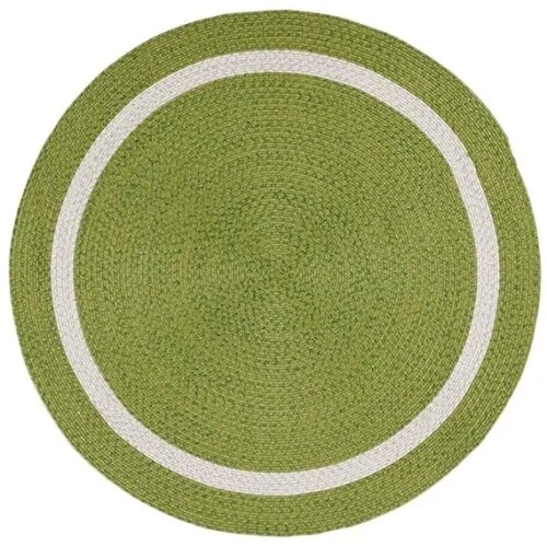 Sonia Collections™ – Braided Green Cotton Round Carpet Rug for Home Décor