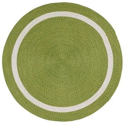 Sonia Collections™ – Braided Green Cotton Round Carpet Rug for Home Décor