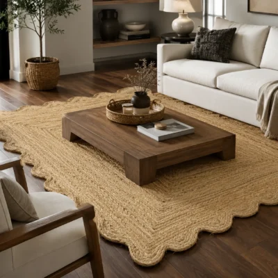 Boho Farmhouse Braided Eco-Friendly Floor Carpet
